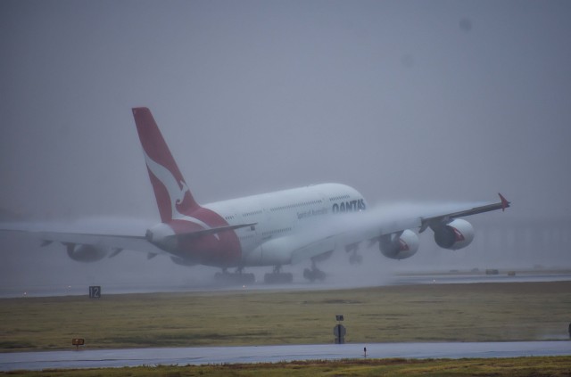 A380 Landing DFW Airport